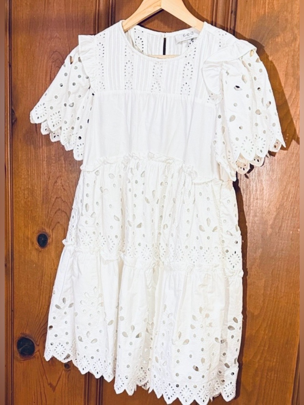 Sea White Eyelet dress